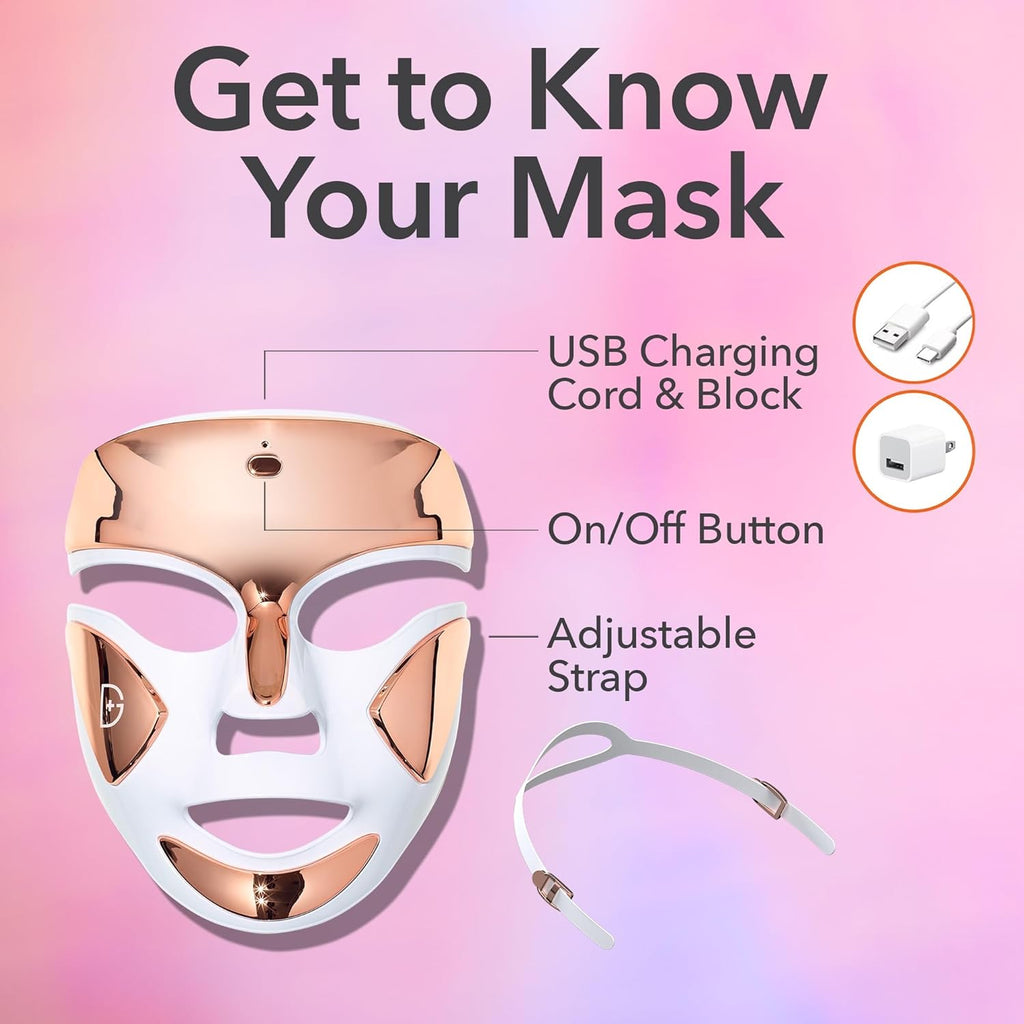 Dr. Dennis Gross Drx Spectralite Faceware Pro – LED Face Mask for Skin Rejuvenation with Dual Red & Blue Light Therapy, FSA HSA Eligible