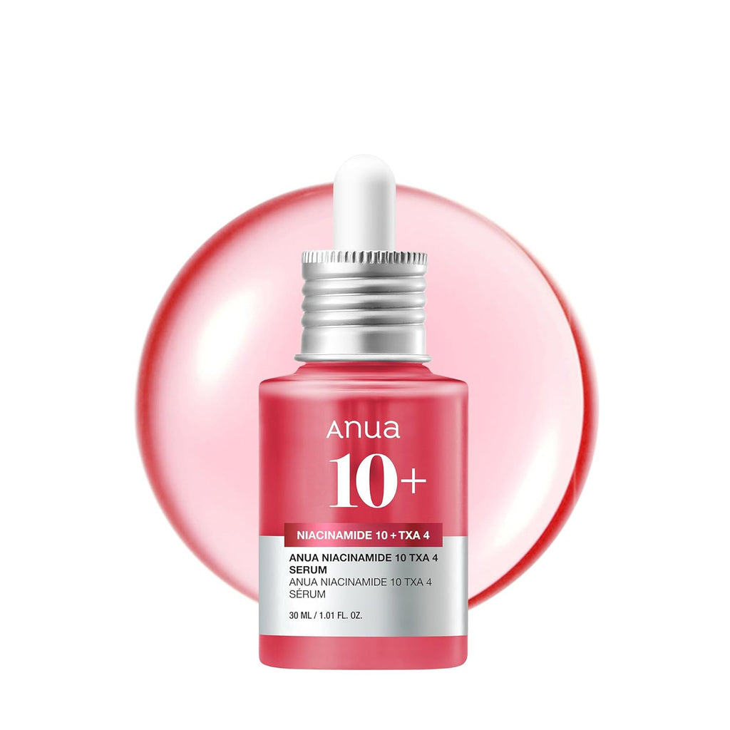 Anua Niacinamide 10 + TXA 4 Serum, Dark Spot Care, Hyaluronic Acid, Tranexamic Acid, Lightweight & Hydrating All-In-One Daily Facial Serum for Glass Skin, Korean Skincare, 1.01 Fl.Oz