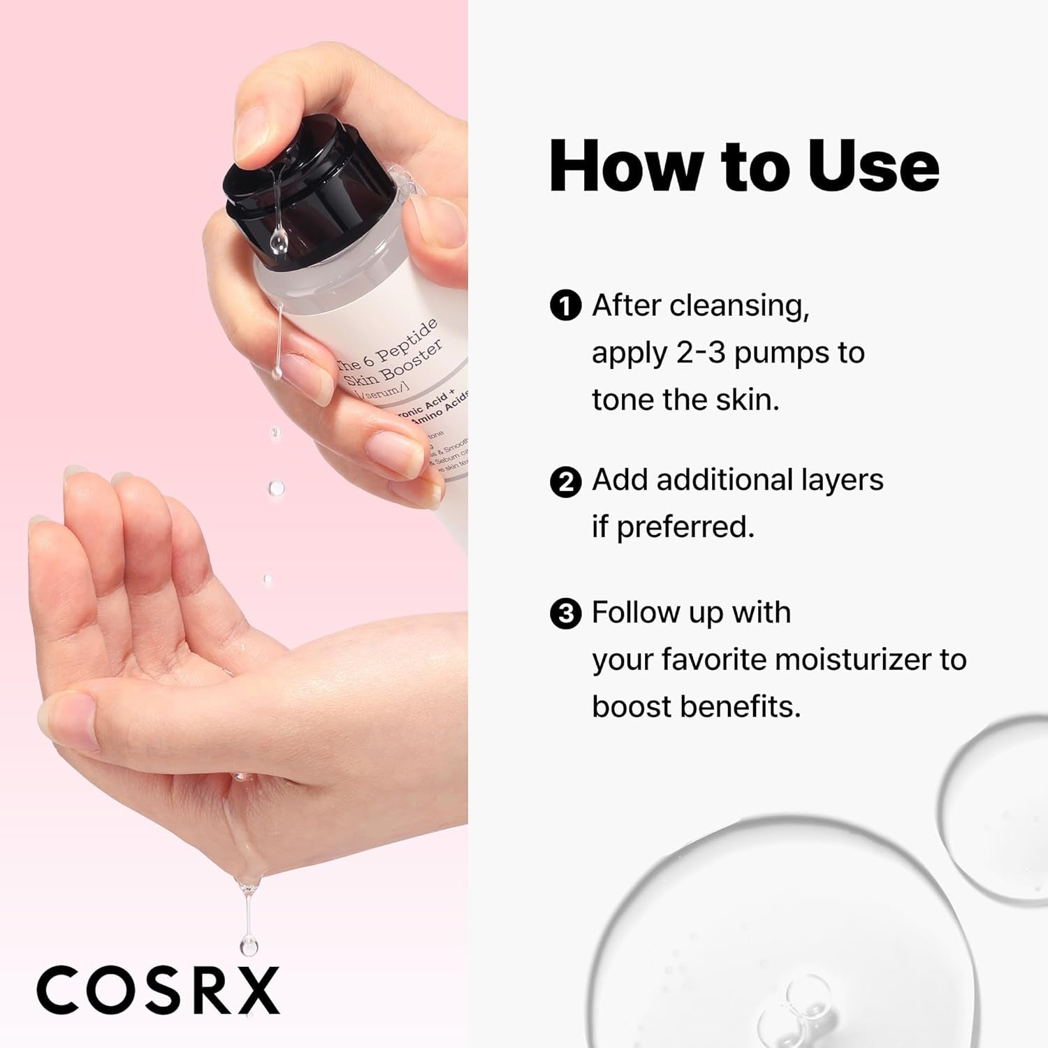 COSRX 6X Peptide Collagen Skin Booster Toner Serum for Dull & Uneven Skin, Preps Skin with Copper Peptides, Ghk-Cu, Skin Renewal Boosting Facial Essence, Korean Skin Care, 5.07 Oz, Mothers Day Gifts